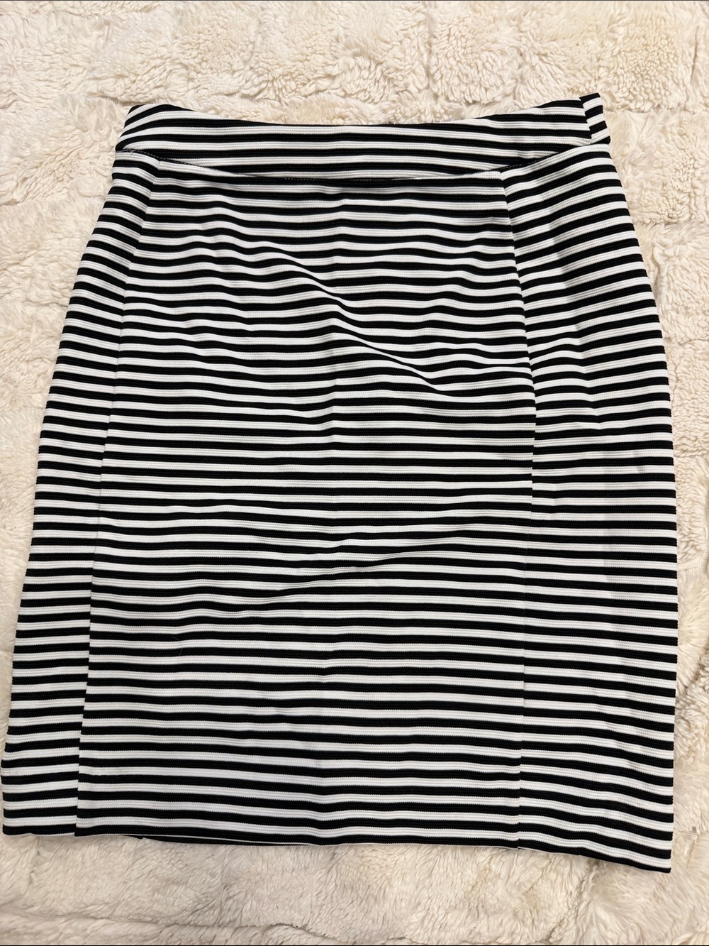 41 Hawthorn Black and White Striped Pencil Skirt